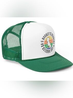 Barney’s Beanery Retro Sunset Green Trucker Hat Los Angeles California. OS. NEW.